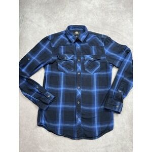 Rock & Republic Shirt Mens Small Plaid Flannel Western Button Up Casual